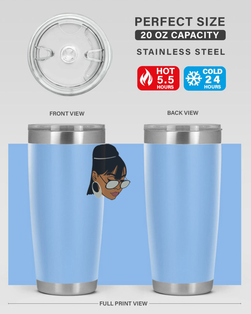 black afro 40#- women-girls- Tumbler