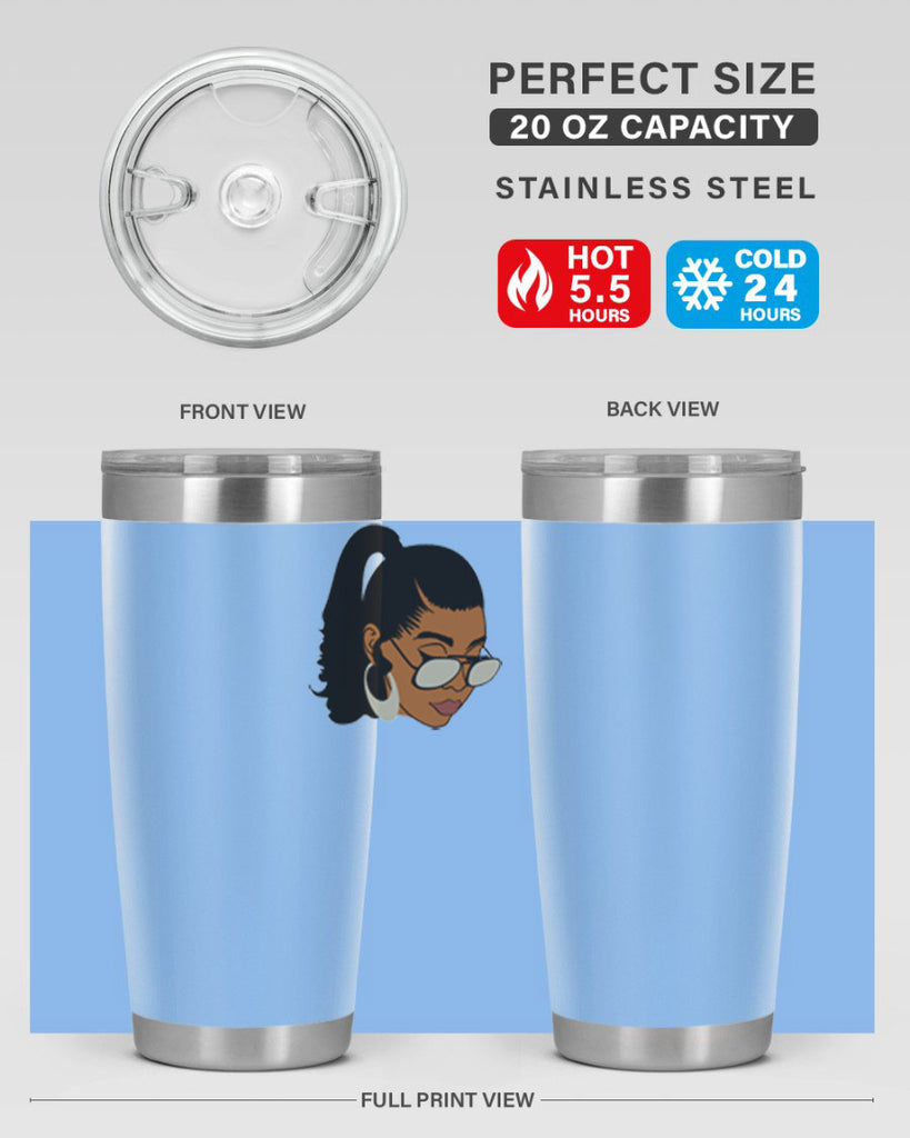 black afro 42#- women-girls- Tumbler