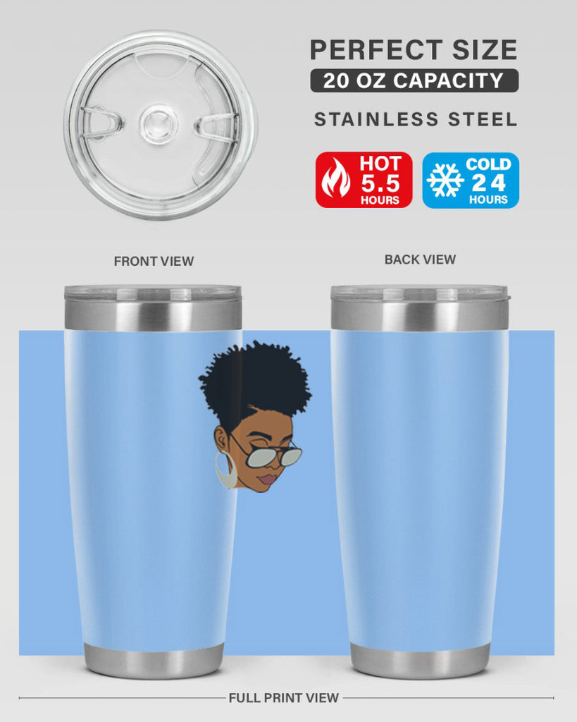 black afro 44#- women-girls- Tumbler