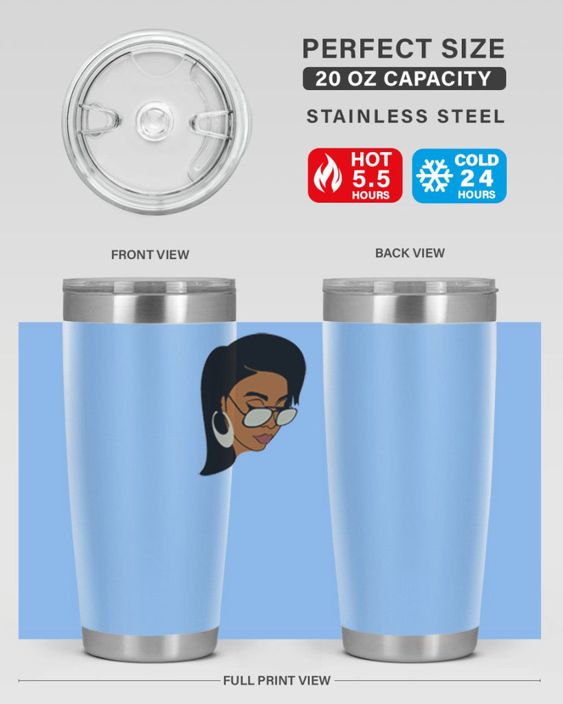 black afro 48#- women-girls- Tumbler