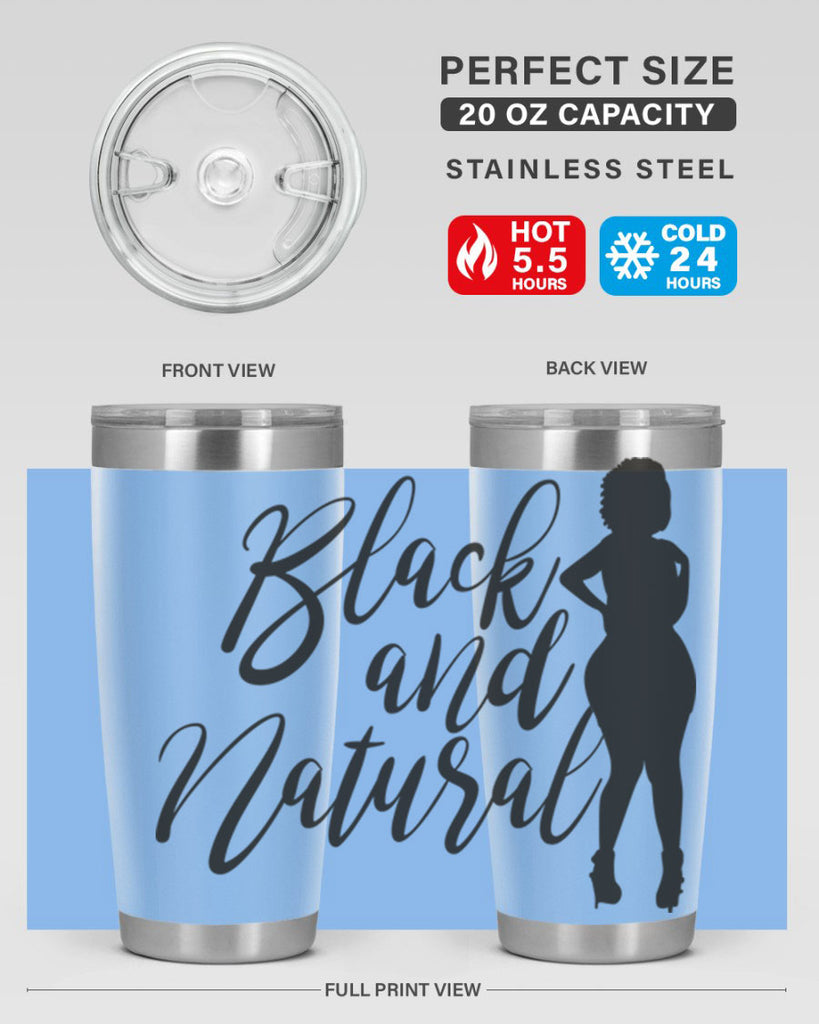 black and natural 22#- women-girls- Tumbler