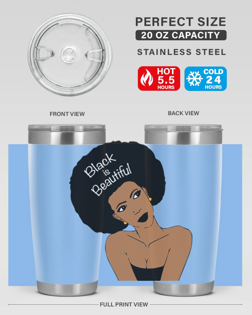 black is beautiful 13#- women-girls- Tumbler