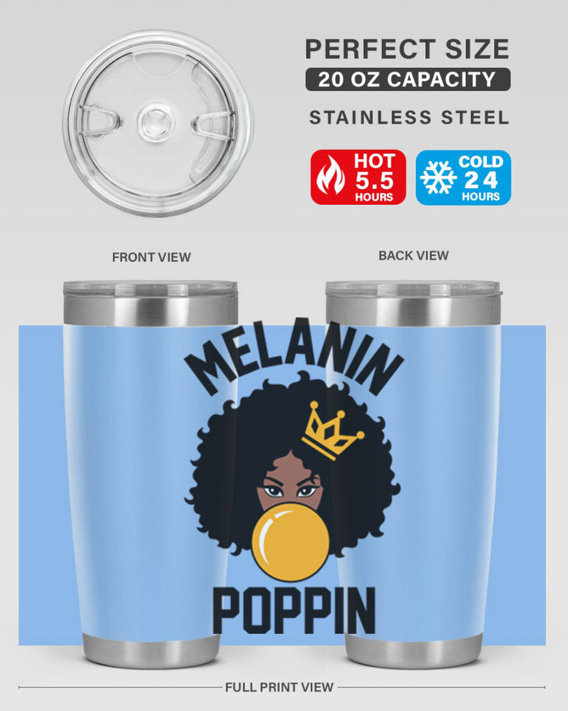 melanin poppin afro girl 25#- women-girls- Tumbler