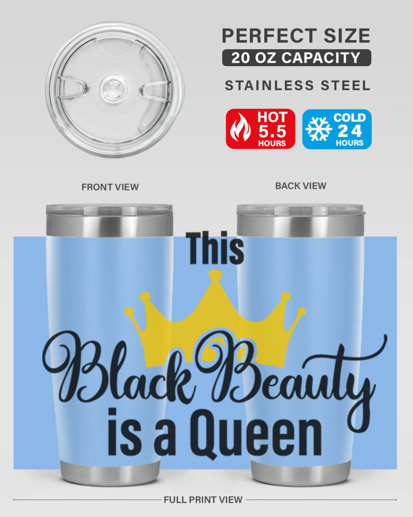 this black beauty is a queen Style 3#- women-girls- Tumbler