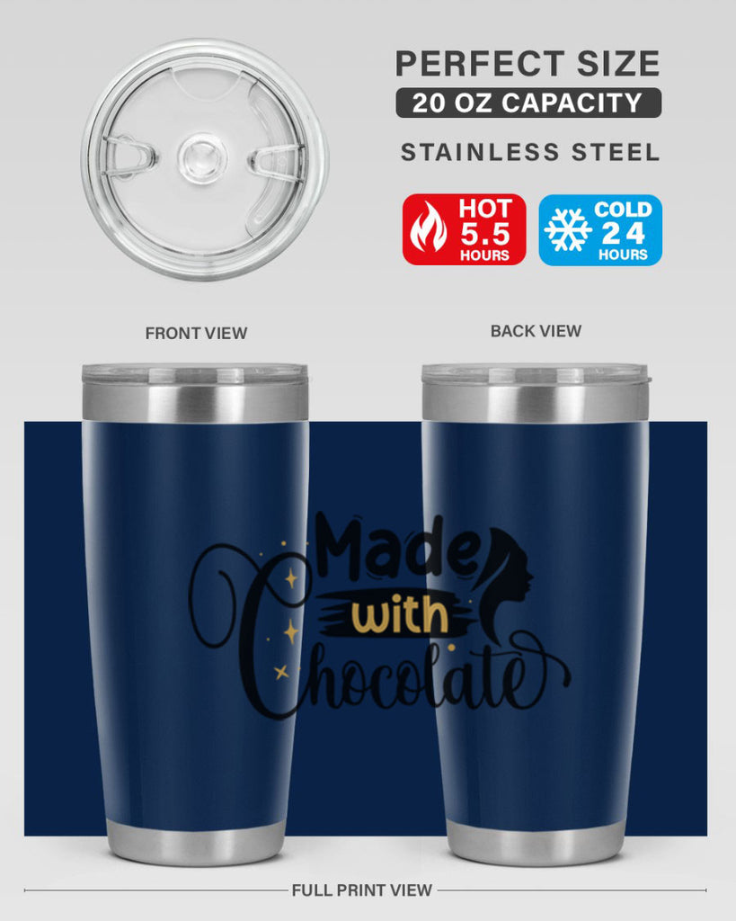 Made with chocolate Style 24#- women-girls- Tumbler