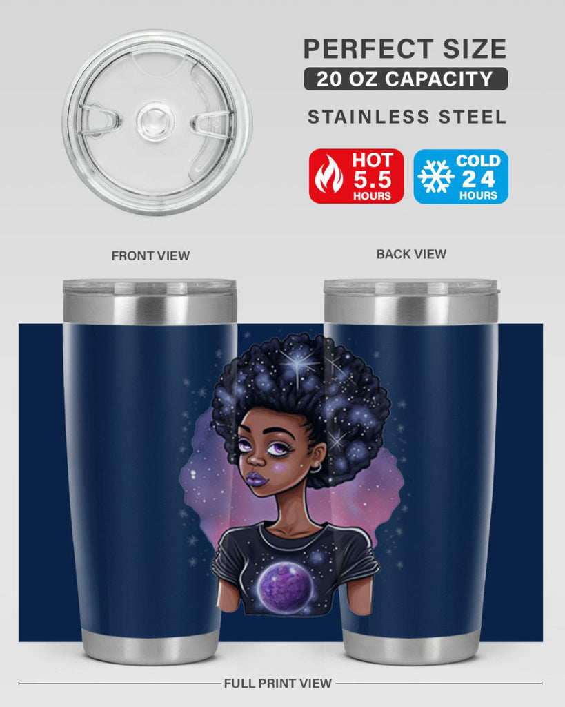 Sparkling Black Girl Design 11#- women-girls- Tumbler