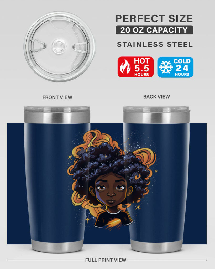 Sparkling Black Girl Design 12#- women-girls- Tumbler