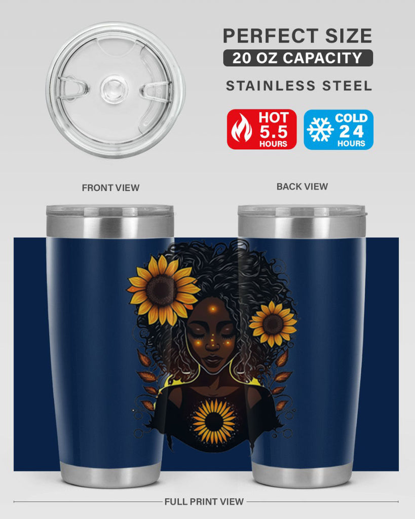 Sparkling Black Girl Design 13#- women-girls- Tumbler