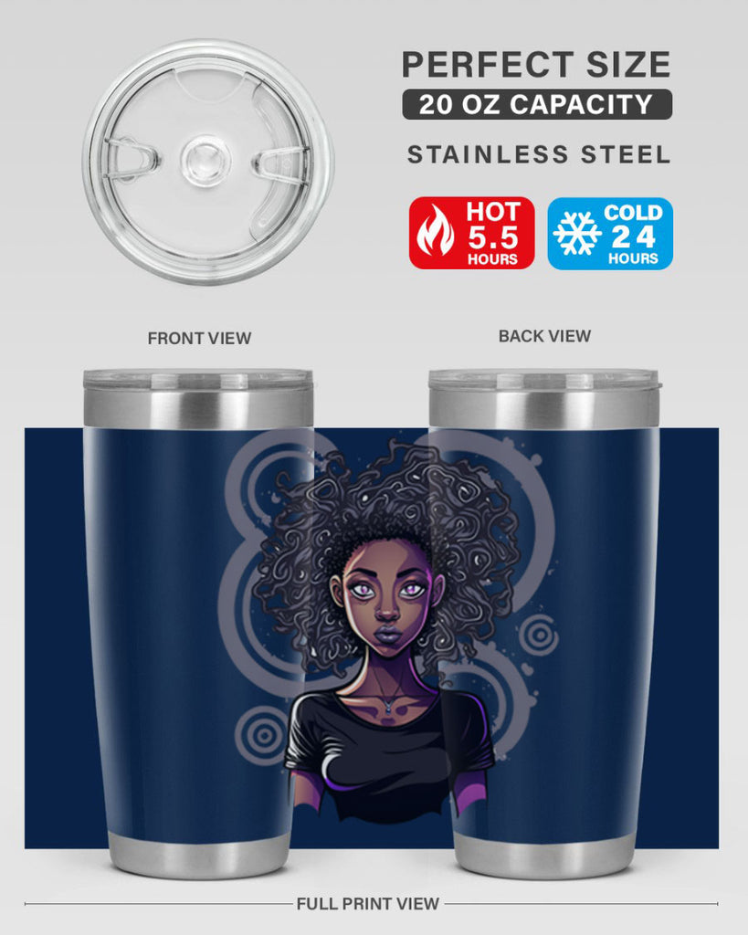 Sparkling Black Girl Design 14#- women-girls- Tumbler