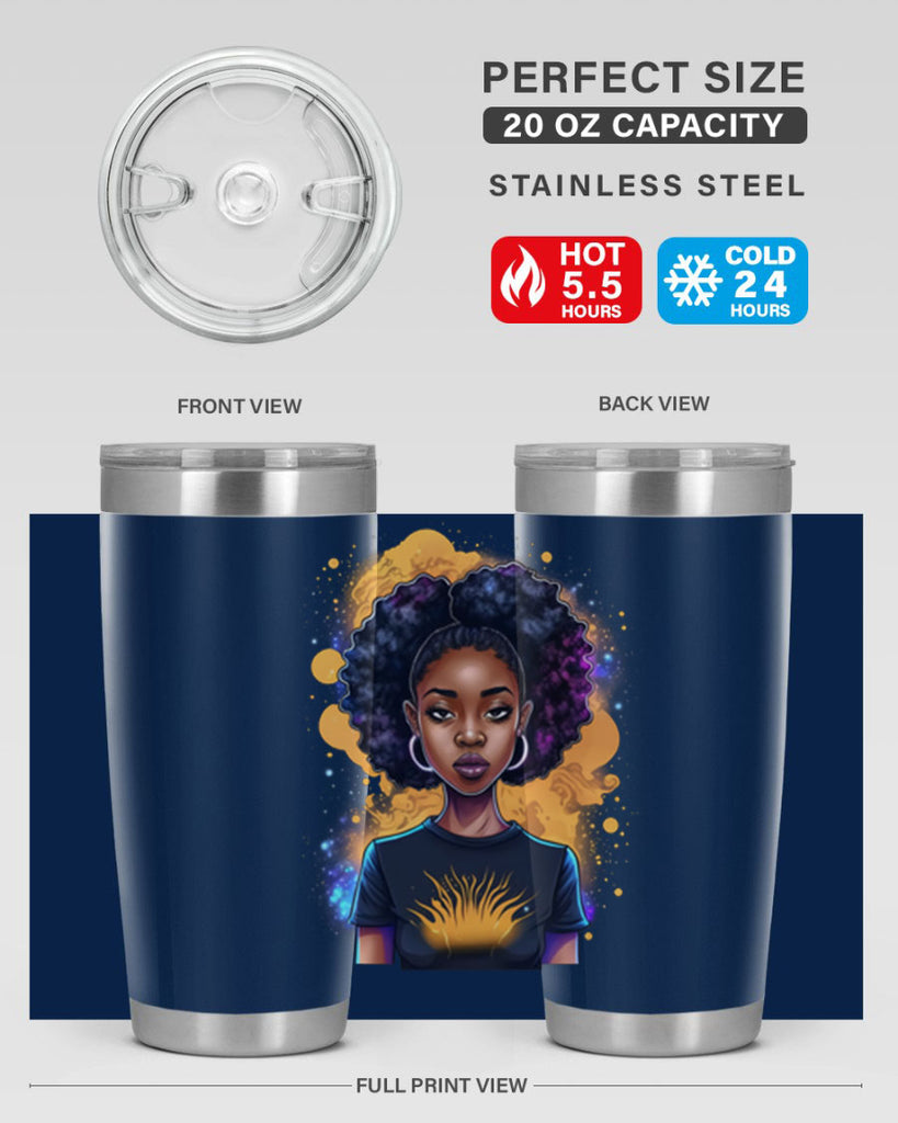 Sparkling Black Girl Design 15#- women-girls- Tumbler