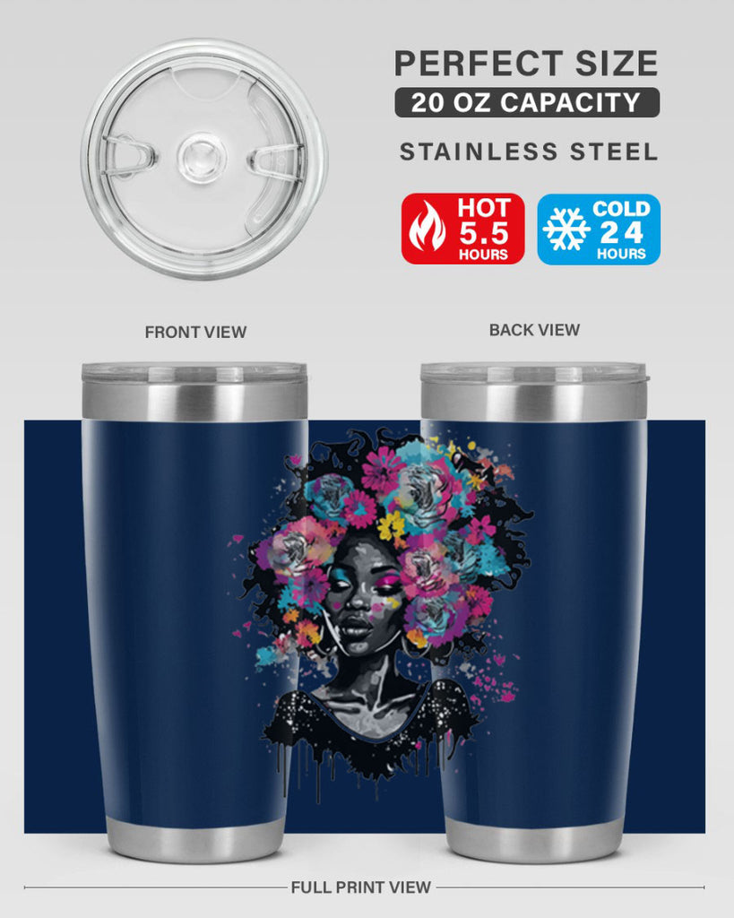 Sparkling Black Girl Design 17#- women-girls- Tumbler