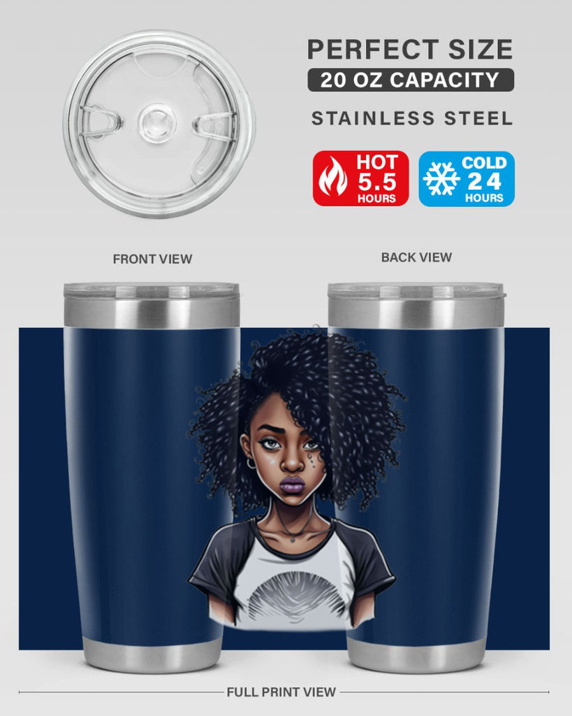 Sparkling Black Girl Design 18#- women-girls- Tumbler