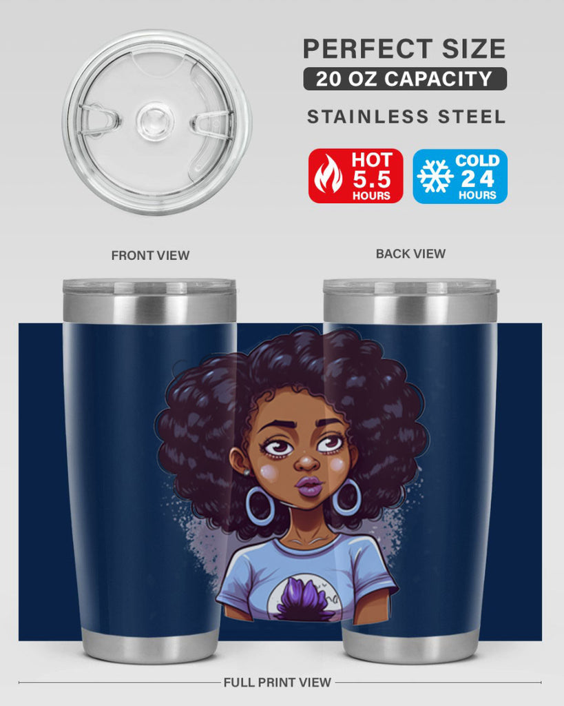 Sparkling Black Girl Design 20#- women-girls- Tumbler