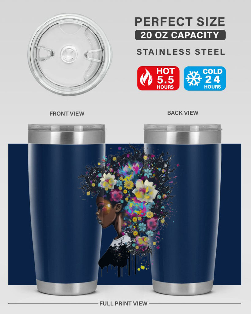Sparkling Black Girl Design 2#- women-girls- Tumbler