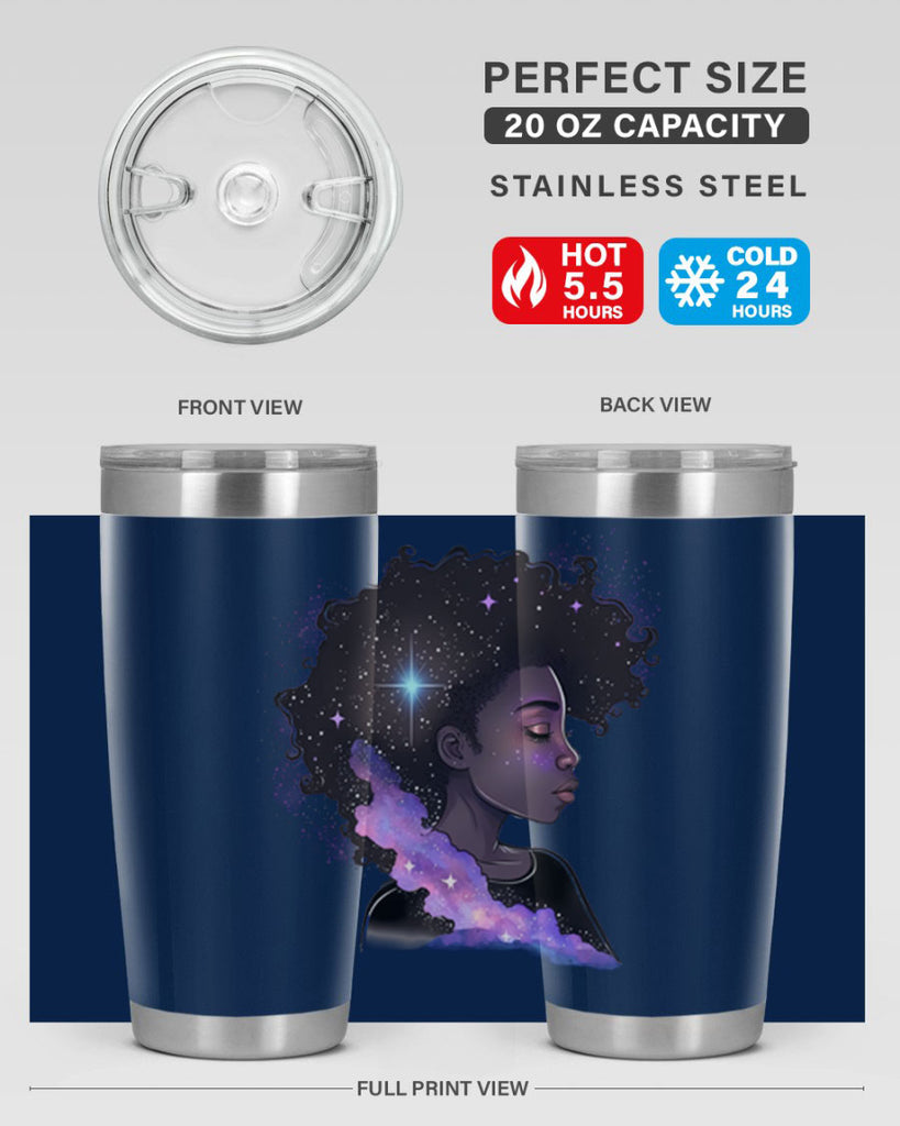 Sparkling Black Girl Design 4#- women-girls- Tumbler
