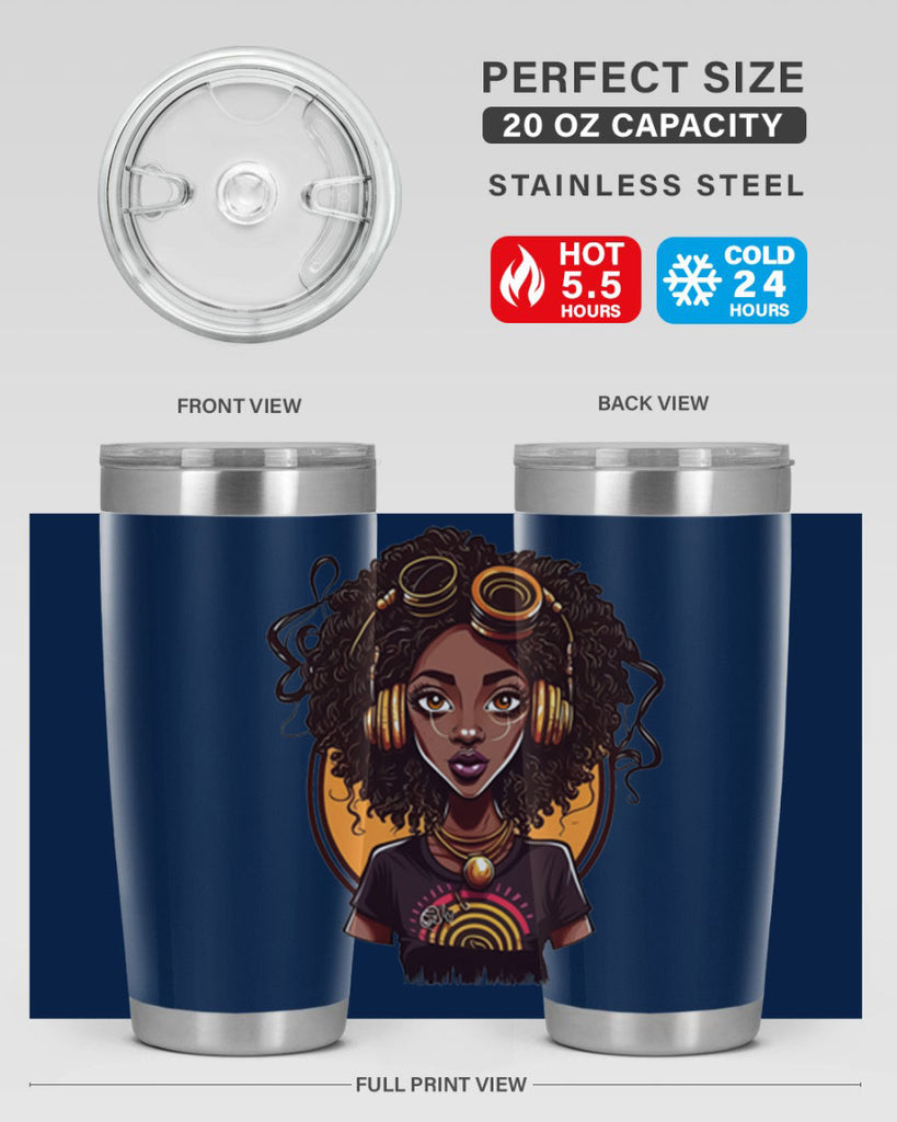 Sparkling Black Girl Design 5#- women-girls- Tumbler