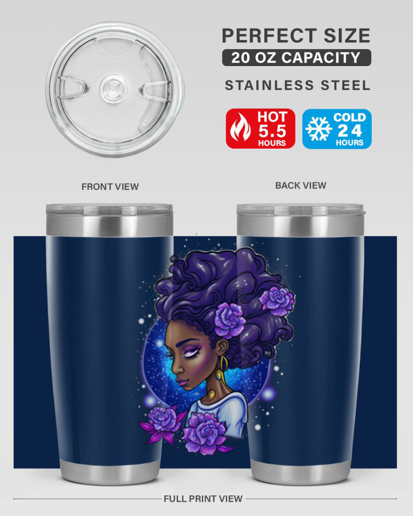Sparkling Black Girl Design 7#- women-girls- Tumbler