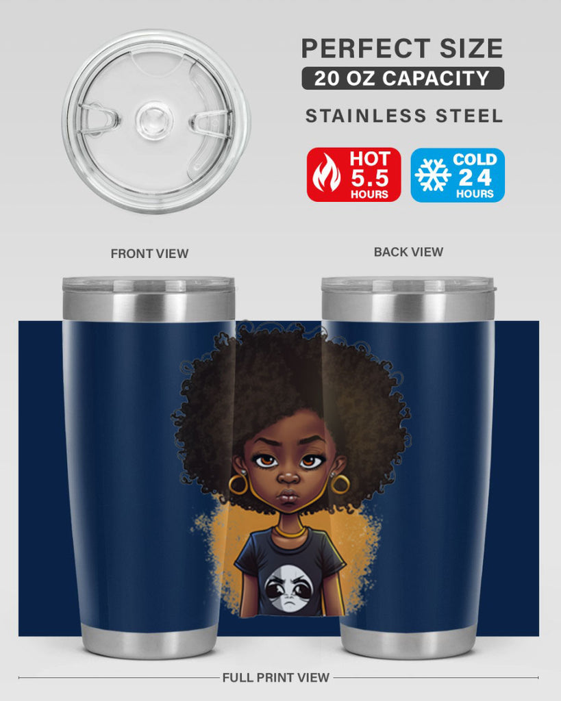 Sparkling Black Girl Design 8#- women-girls- Tumbler