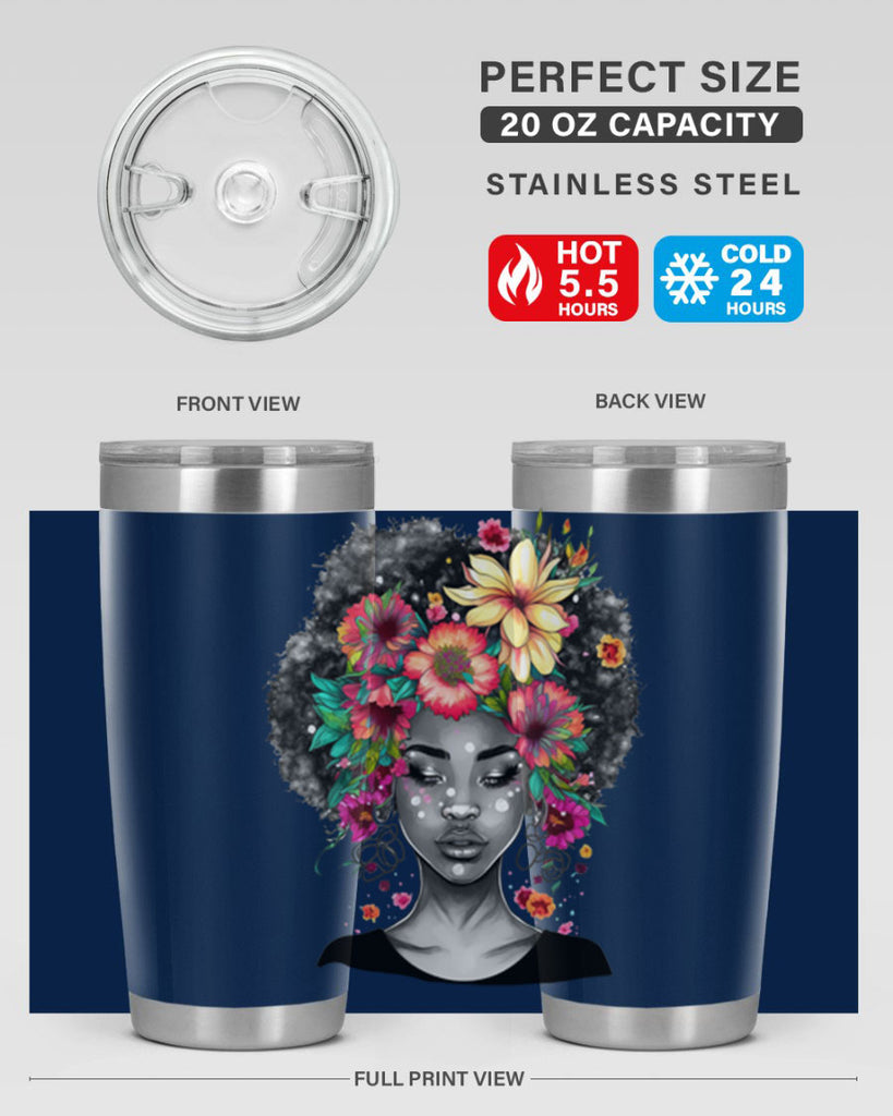 Sparkling Black Girl Design 9#- women-girls- Tumbler