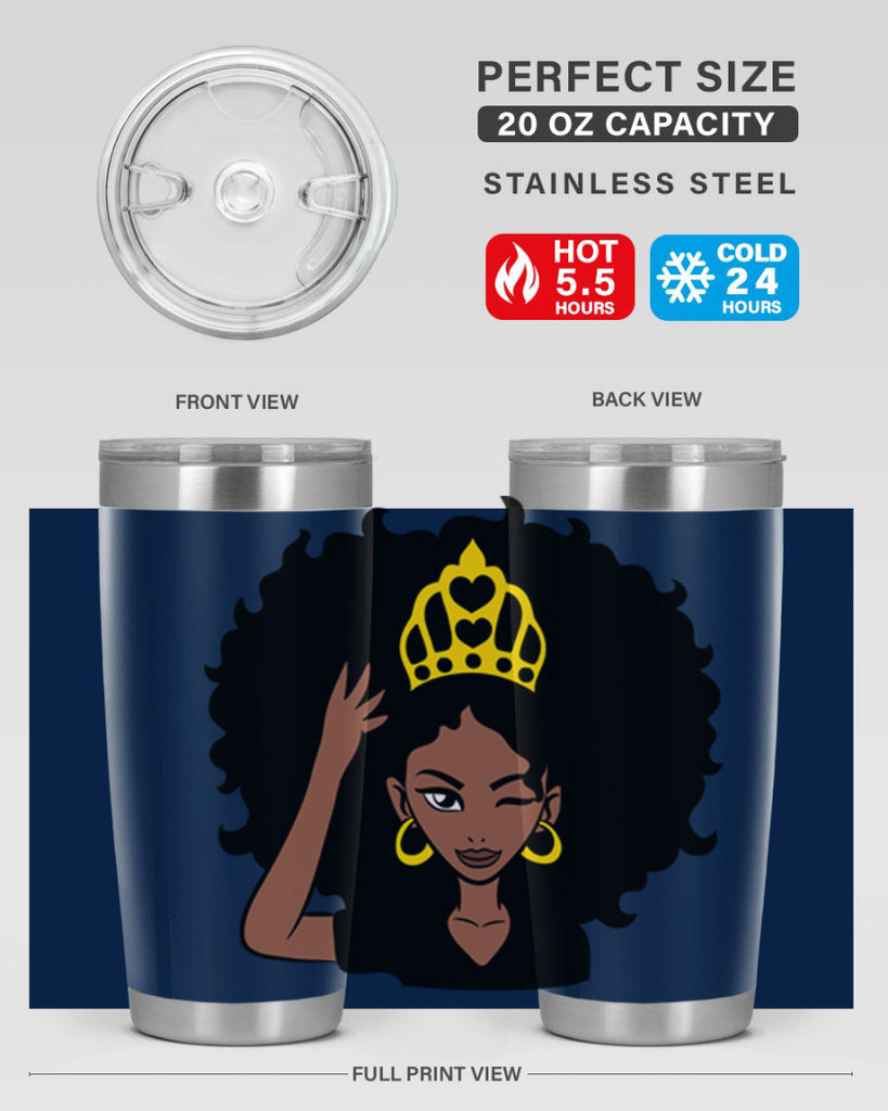 afro queen crown 72#- women-girls- Tumbler