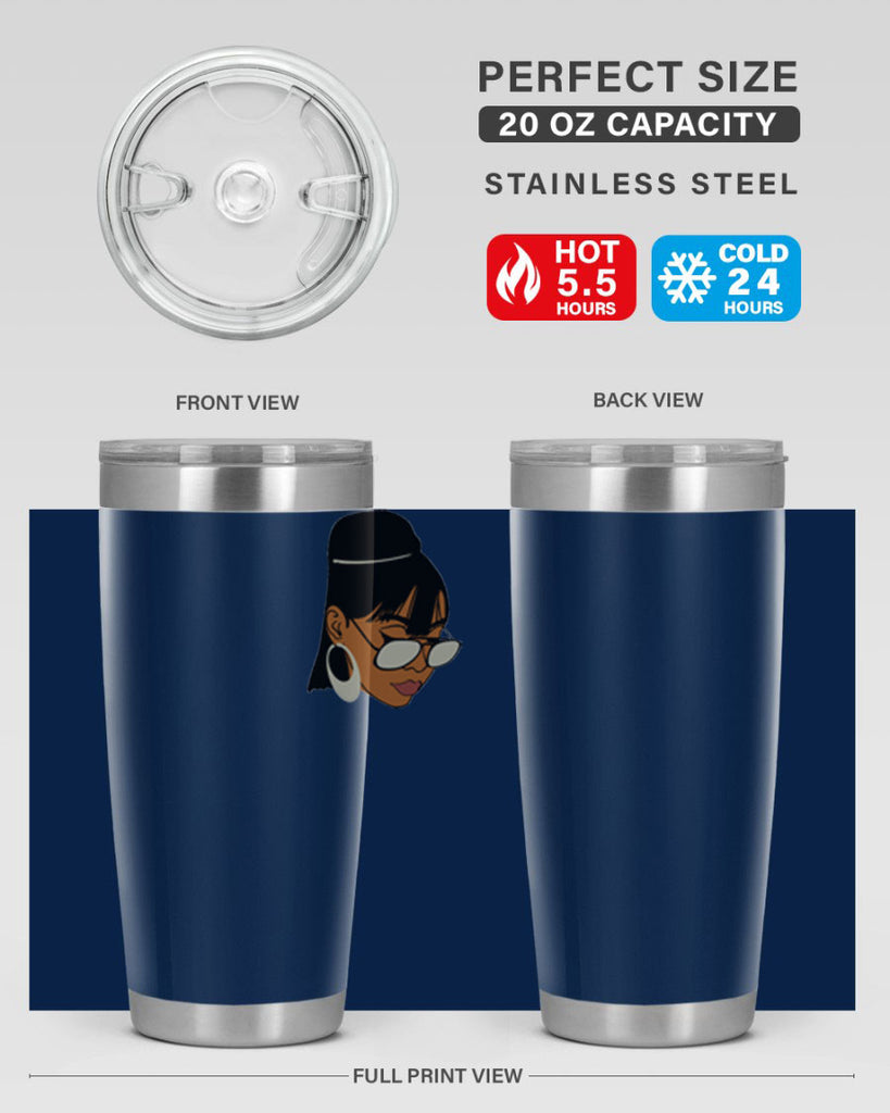 black afro 40#- women-girls- Tumbler