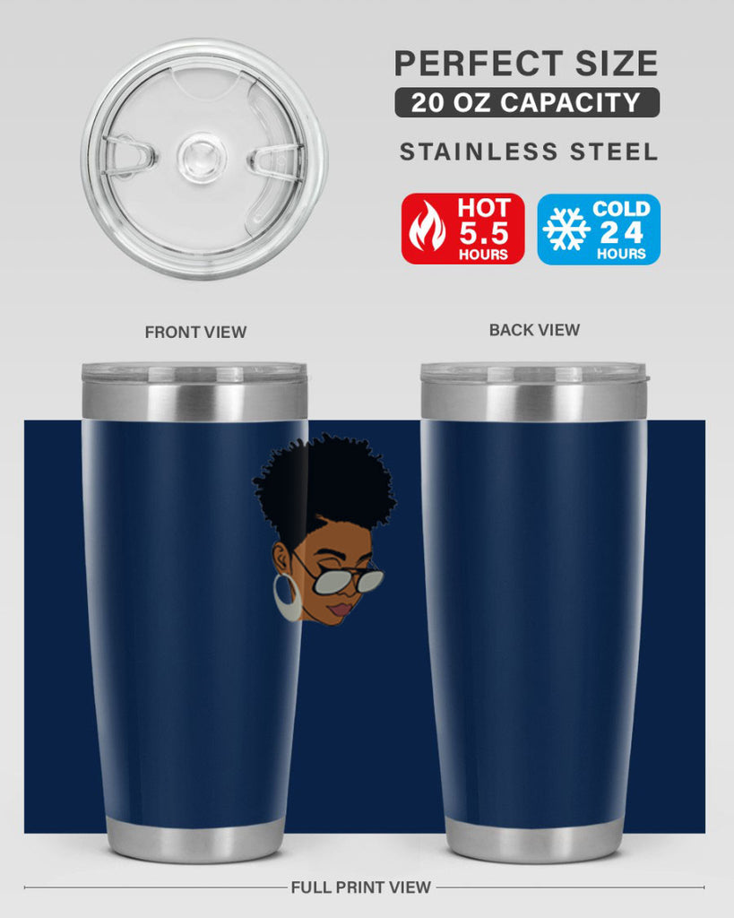 black afro 44#- women-girls- Tumbler