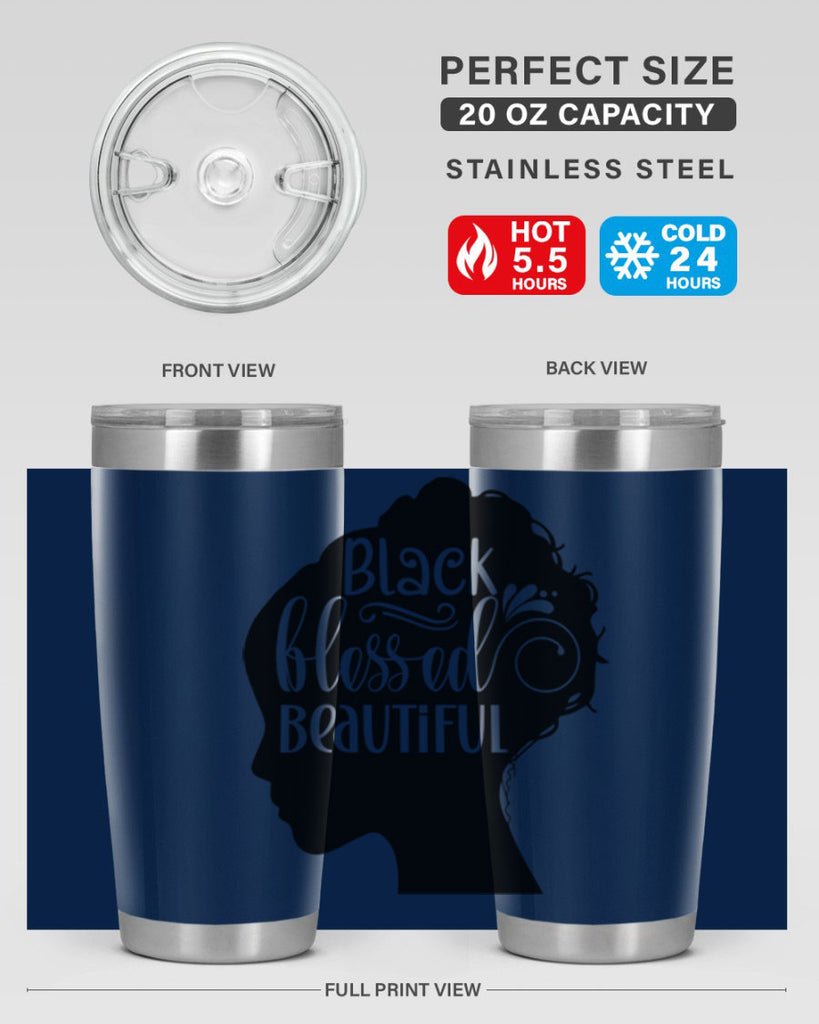 black blessed beautiful Style 62#- women-girls- Tumbler