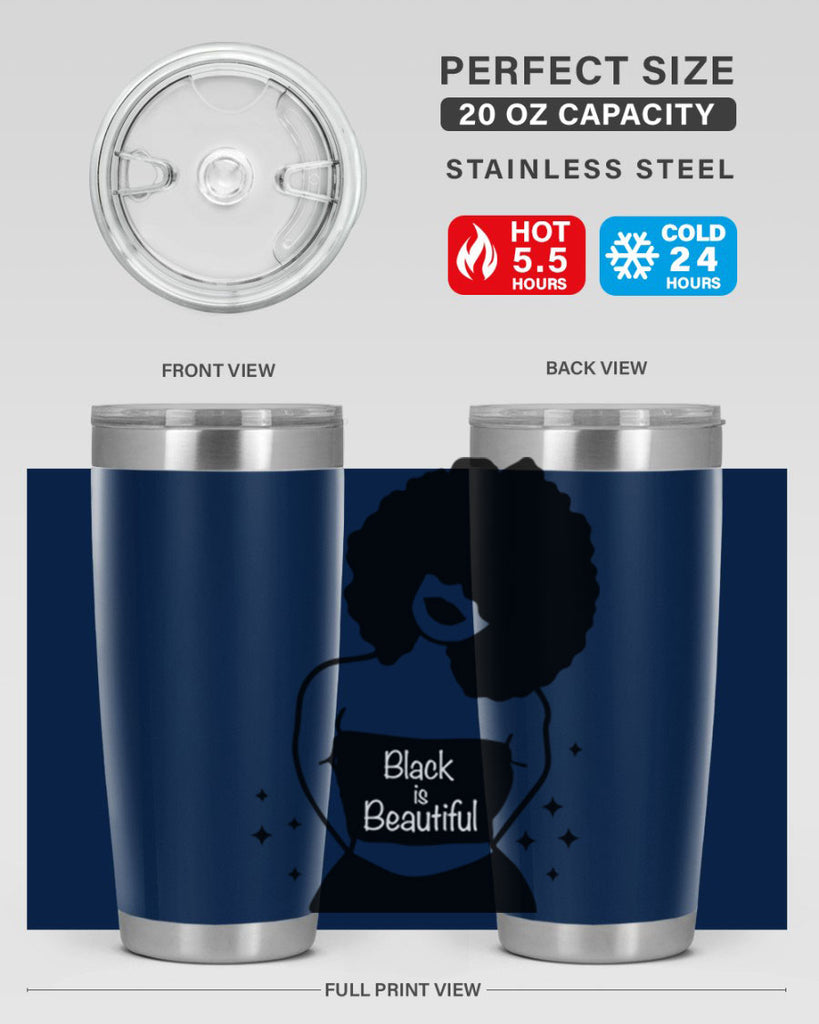 black is beautiful 11#- women-girls- Tumbler
