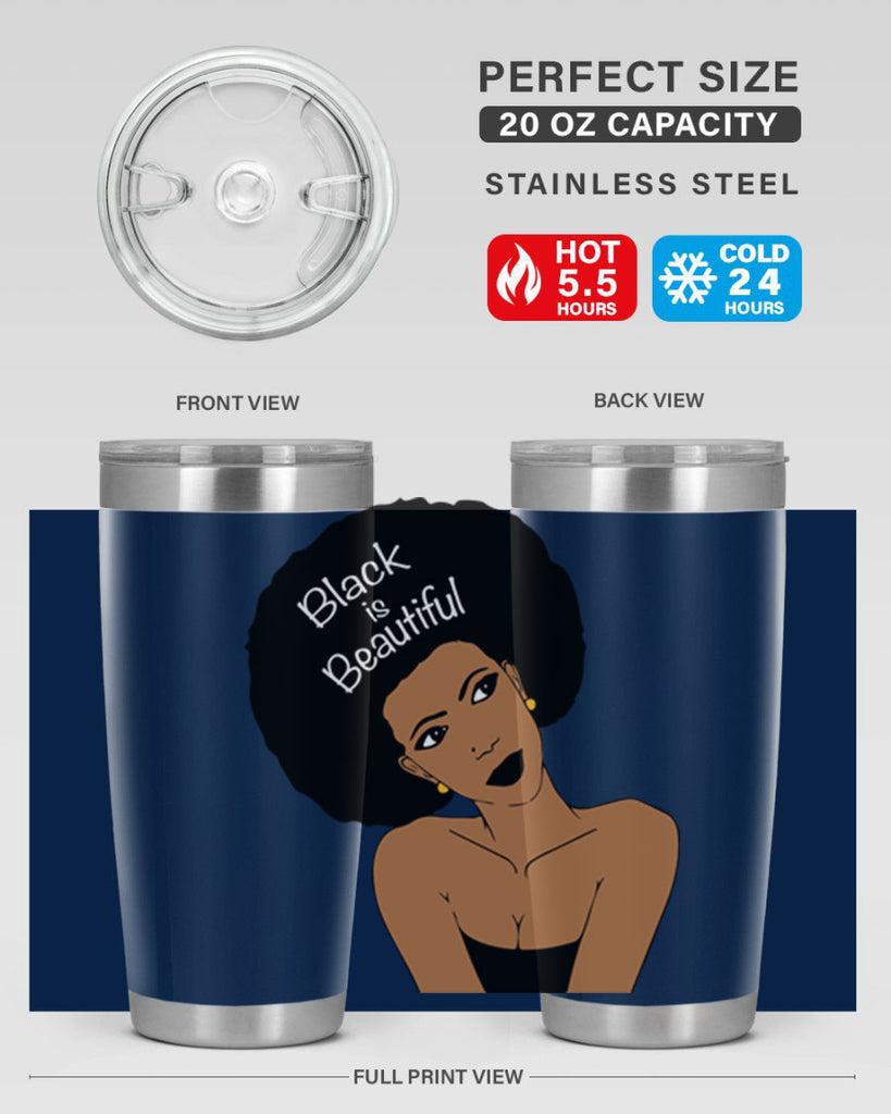 black is beautiful 13#- women-girls- Tumbler