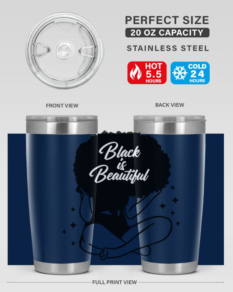 black is beautiful 15#- women-girls- Tumbler