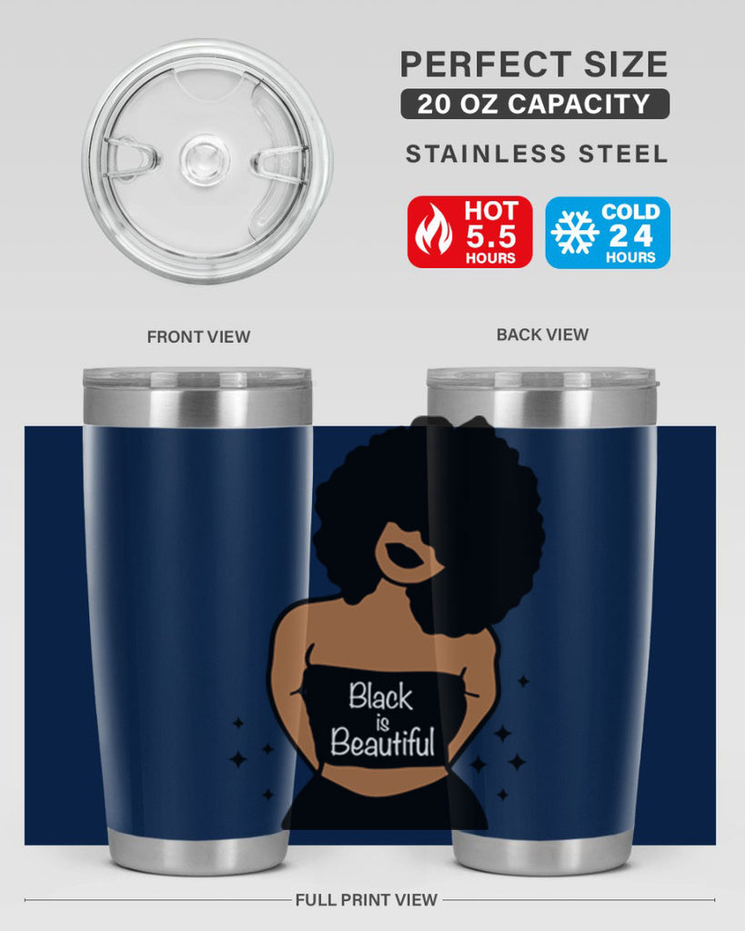 black is beautiful 16#- women-girls- Tumbler