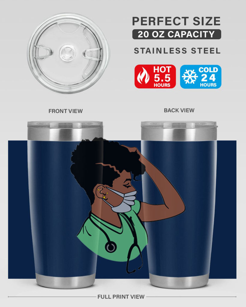black nurse 2#- women-girls- Tumbler