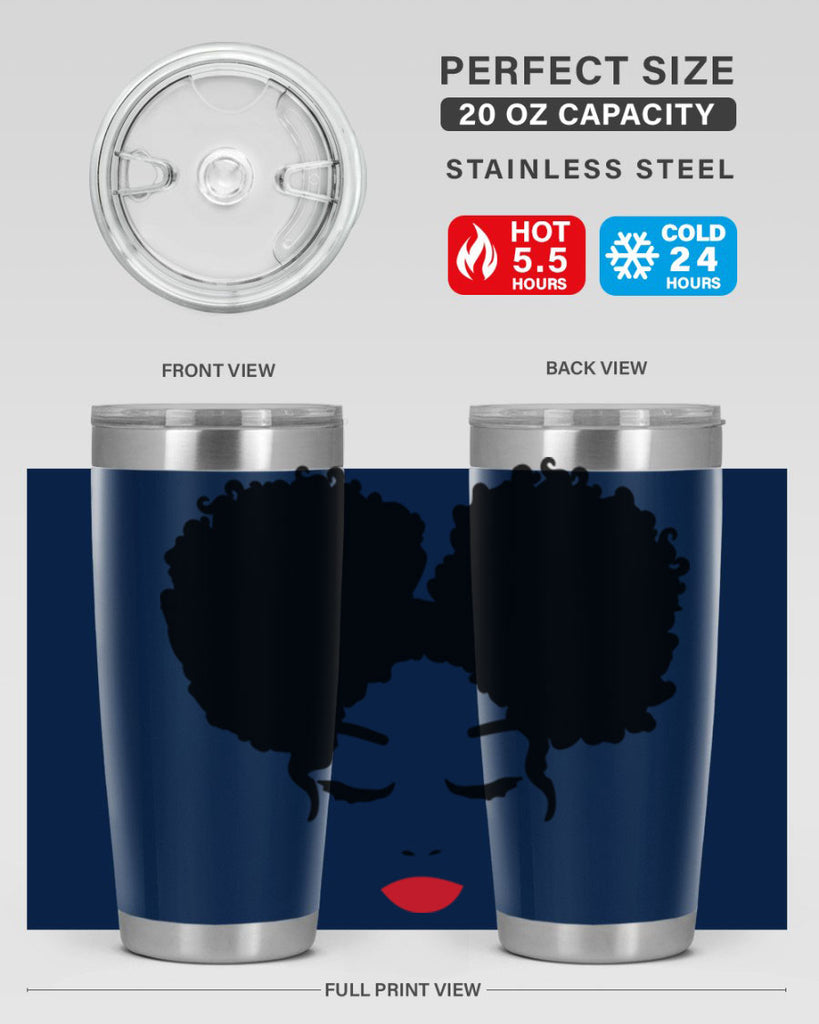 black woman red lips 9#- women-girls- Tumbler