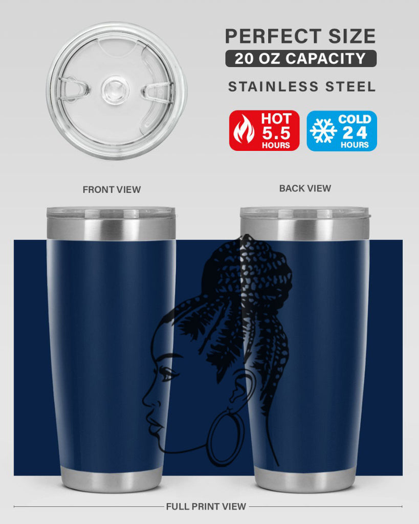 black woman with braids 7#- women-girls- Tumbler