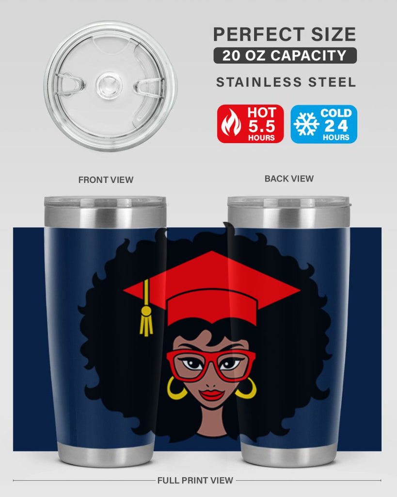 graduation black woman 32#- women-girls- Tumbler