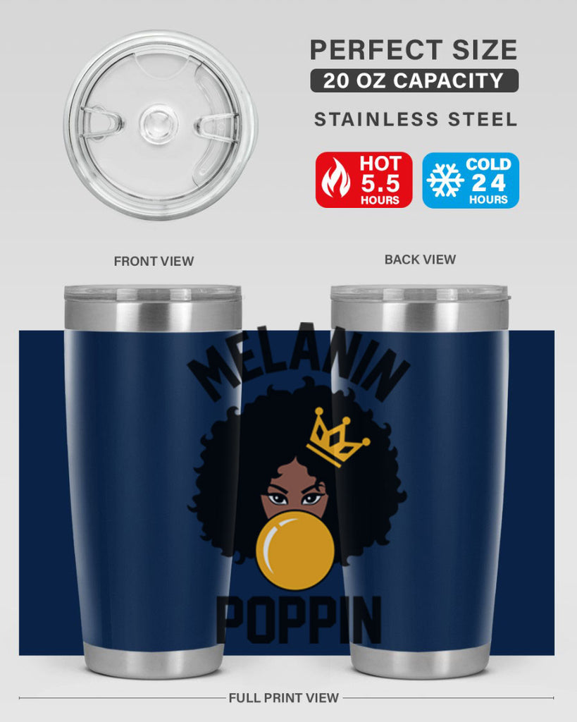 melanin poppin afro girl 25#- women-girls- Tumbler