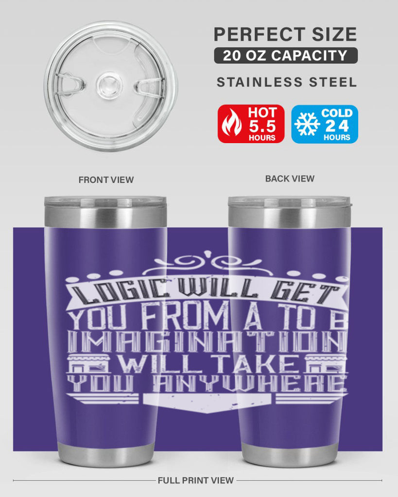 Logic will get you from A to B Imagination will take you anywhere Style 24#- architect- tumbler