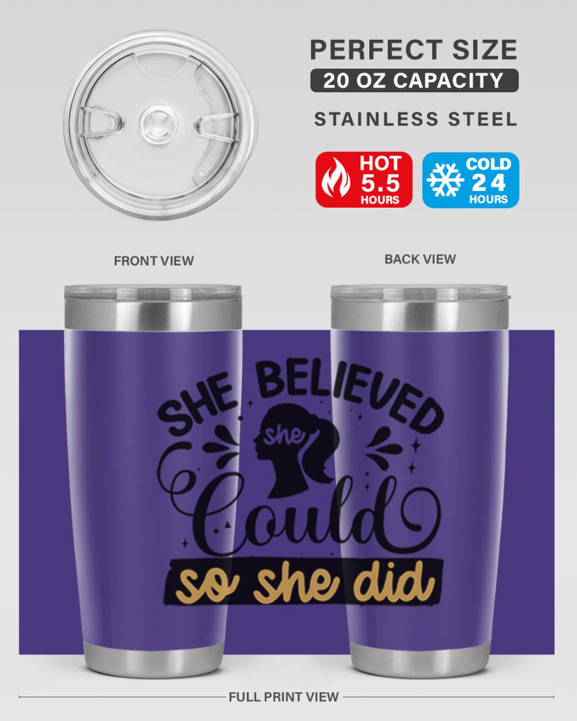 She believed she could she did Style 7#- women-girls- Tumbler