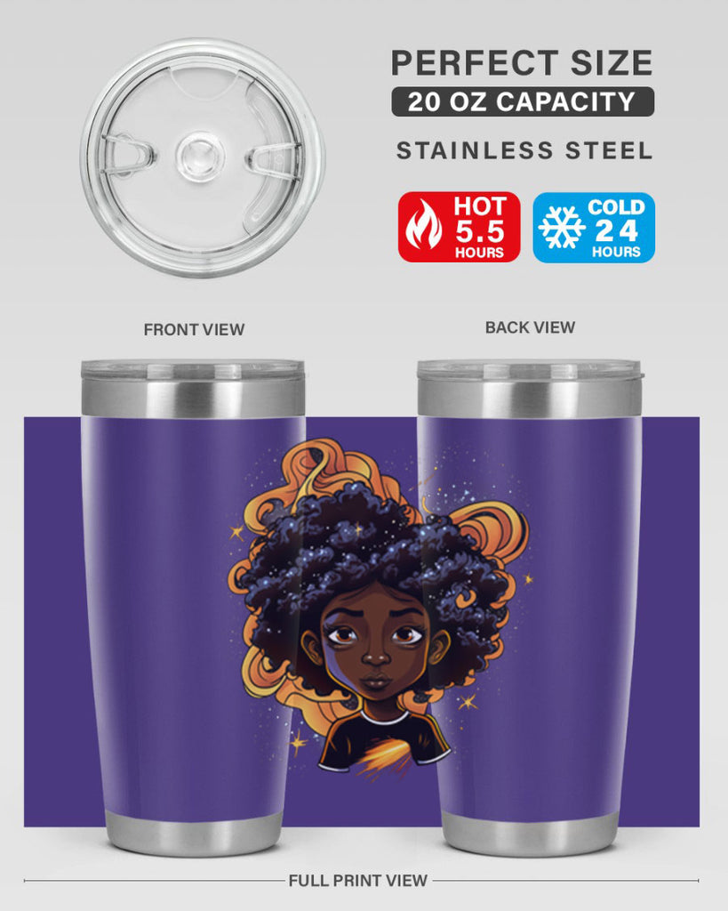 Sparkling Black Girl Design 12#- women-girls- Tumbler