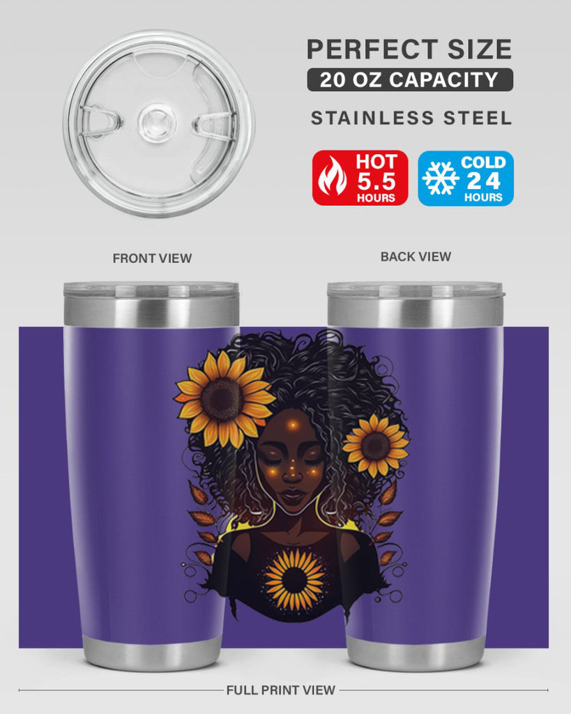 Sparkling Black Girl Design 13#- women-girls- Tumbler