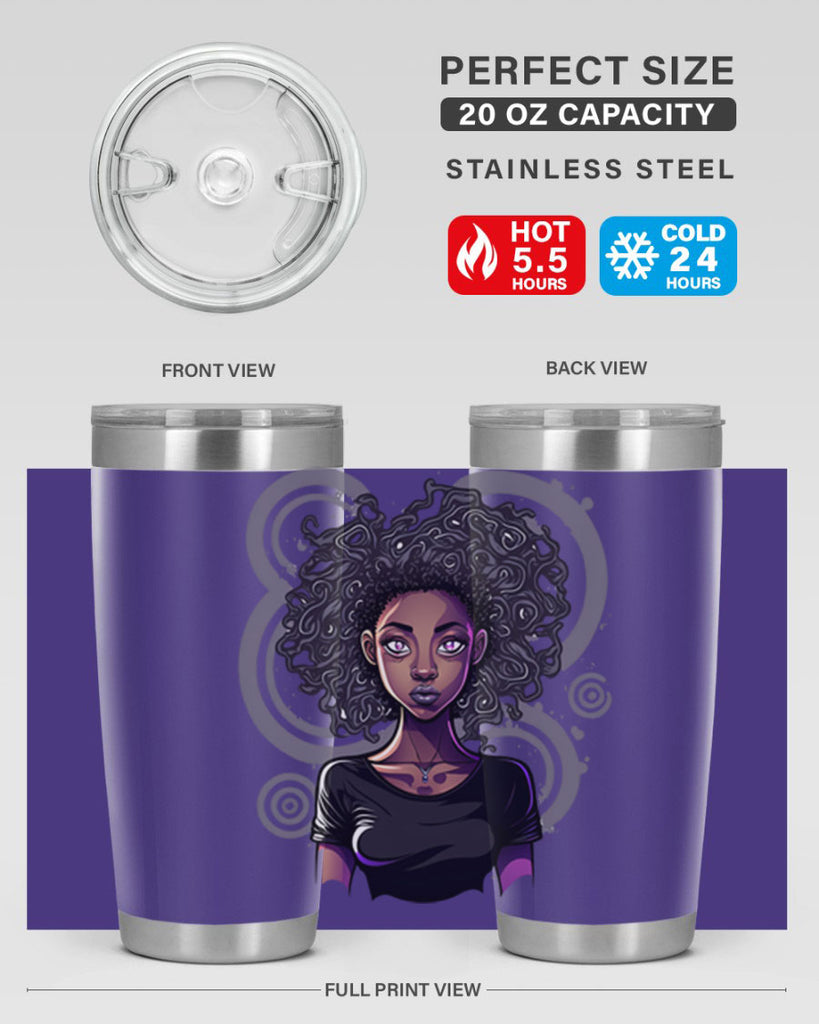 Sparkling Black Girl Design 14#- women-girls- Tumbler