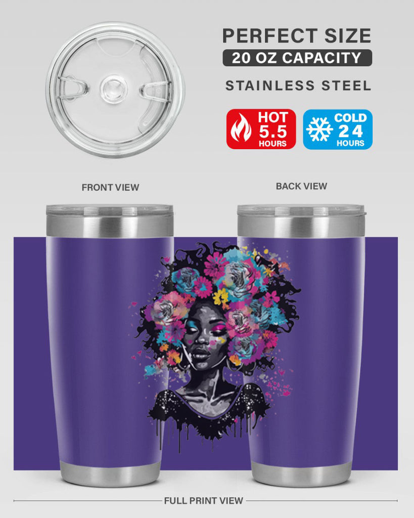 Sparkling Black Girl Design 17#- women-girls- Tumbler