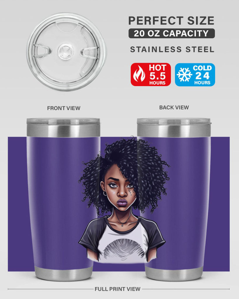 Sparkling Black Girl Design 18#- women-girls- Tumbler
