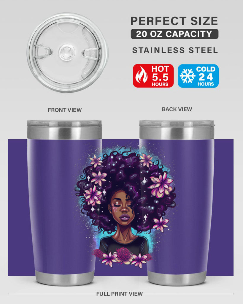 Sparkling Black Girl Design 3#- women-girls- Tumbler