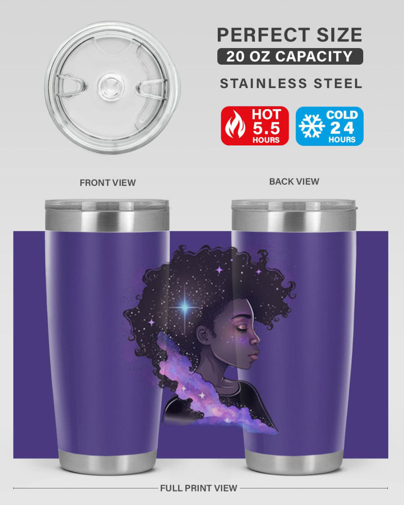 Sparkling Black Girl Design 4#- women-girls- Tumbler