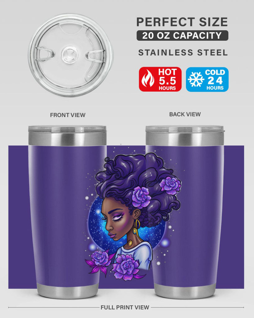 Sparkling Black Girl Design 7#- women-girls- Tumbler