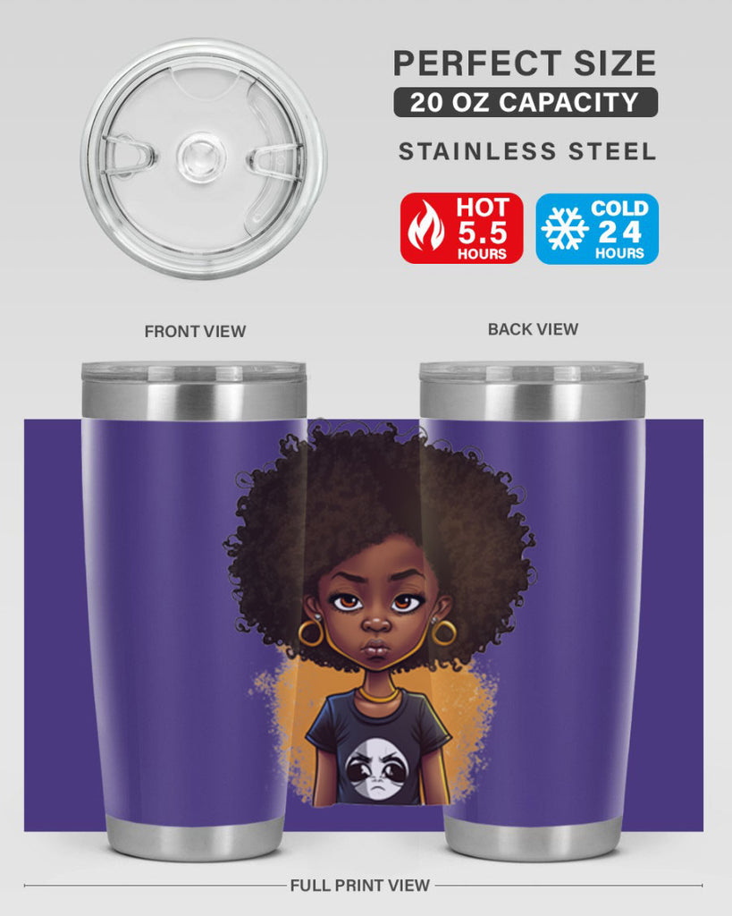 Sparkling Black Girl Design 8#- women-girls- Tumbler