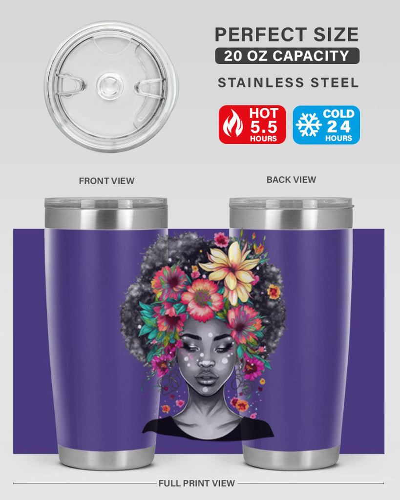 Sparkling Black Girl Design 9#- women-girls- Tumbler
