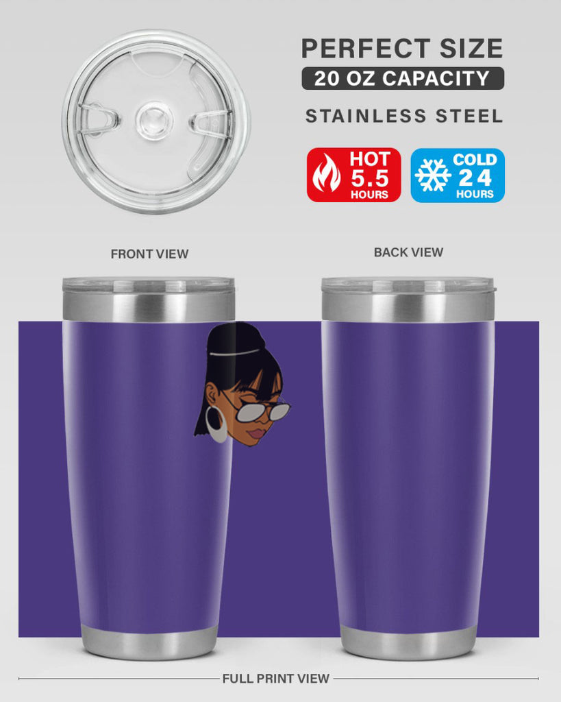 black afro 40#- women-girls- Tumbler