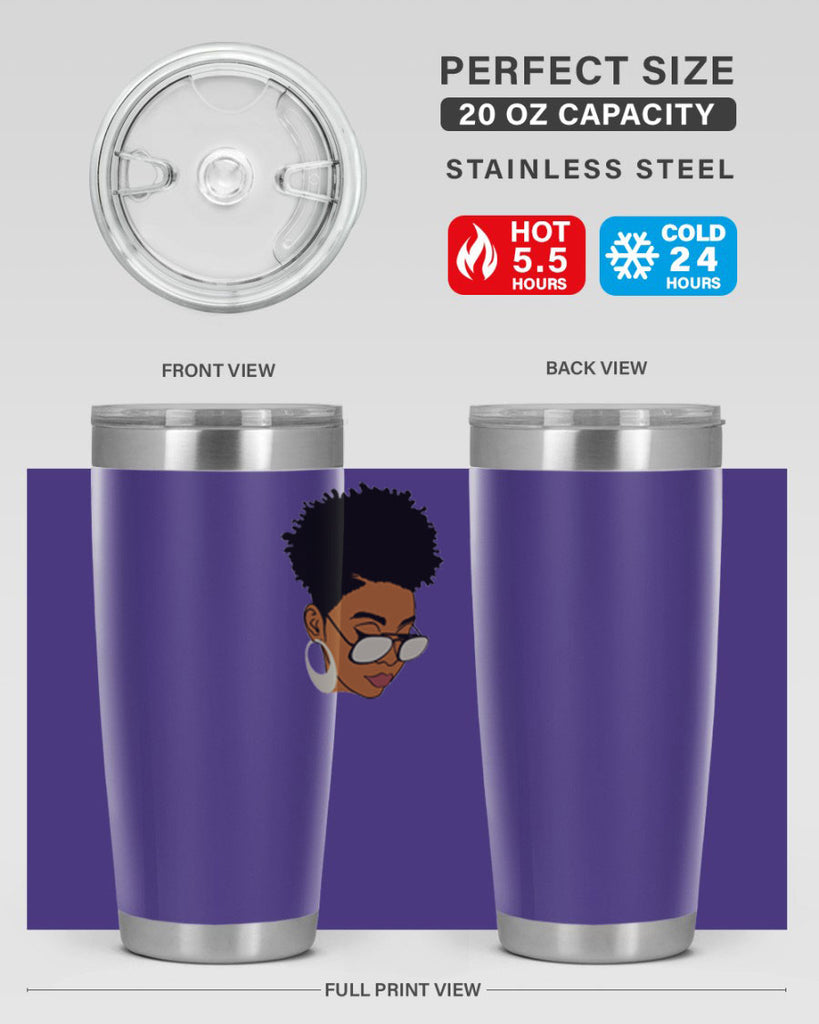 black afro 44#- women-girls- Tumbler